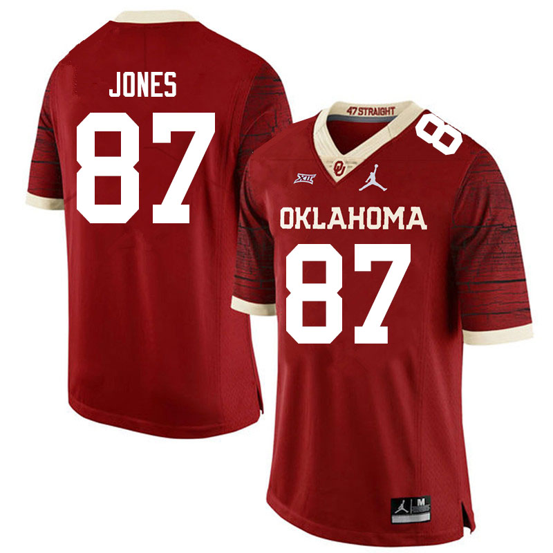 Men #87 Spencer Jones Oklahoma Sooners Jordan Brand Limited College Football Jerseys Sale-Crimson - Click Image to Close